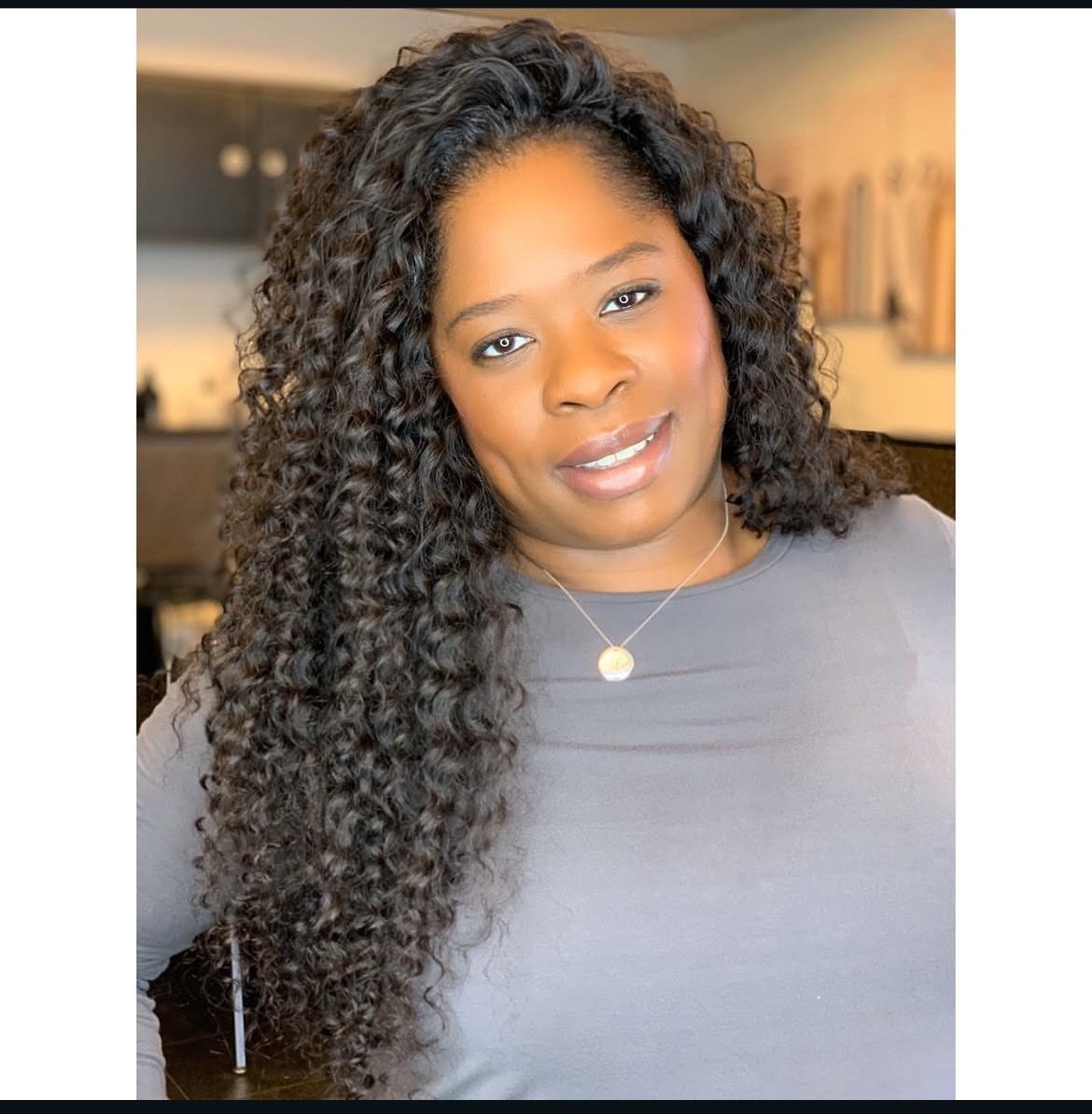 Long textured curls styled by Stacie Ramirez